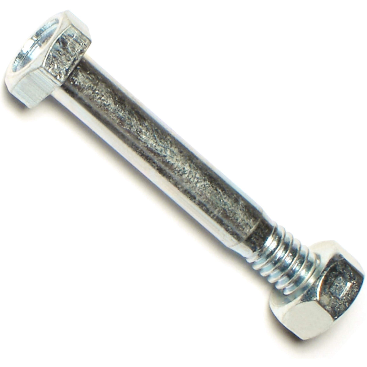 Hard-to-Find Fastener snowblower shear pin in zinc finish protects the auger during challenging snow clearing.