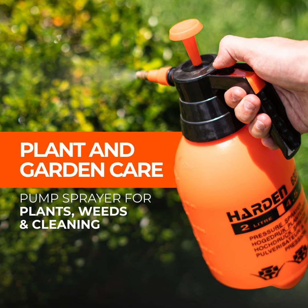 Harden handheld pump sprayer offers reliable operation for quick tasks.