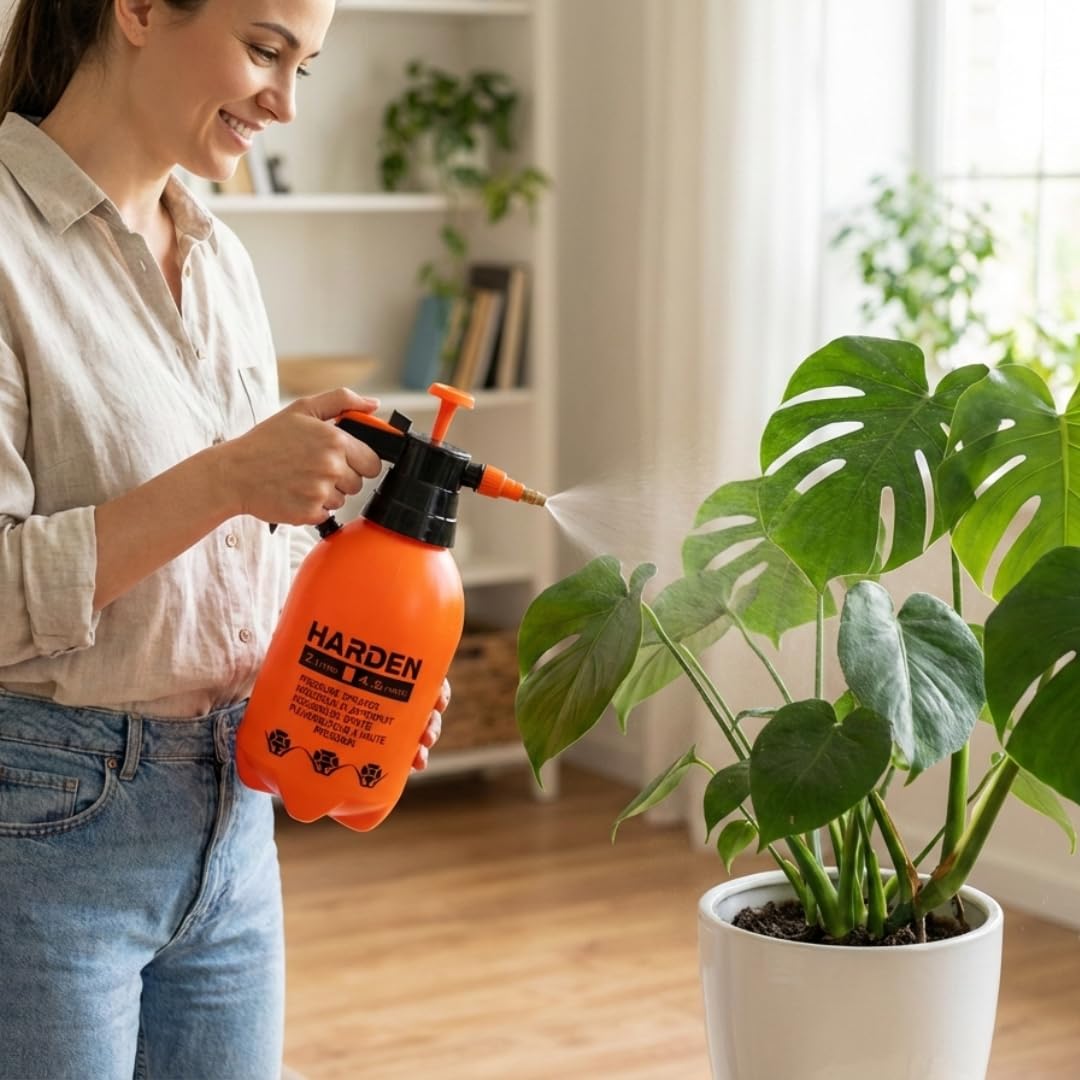 Harden misting capabilities enable gentle coverage for delicate plants.