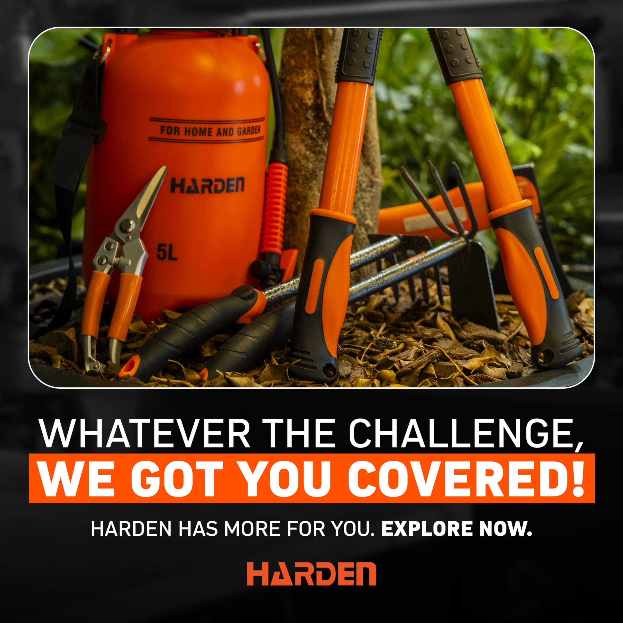 Harden sprays pesticides, fertilizers, and disinfectants with durable seals