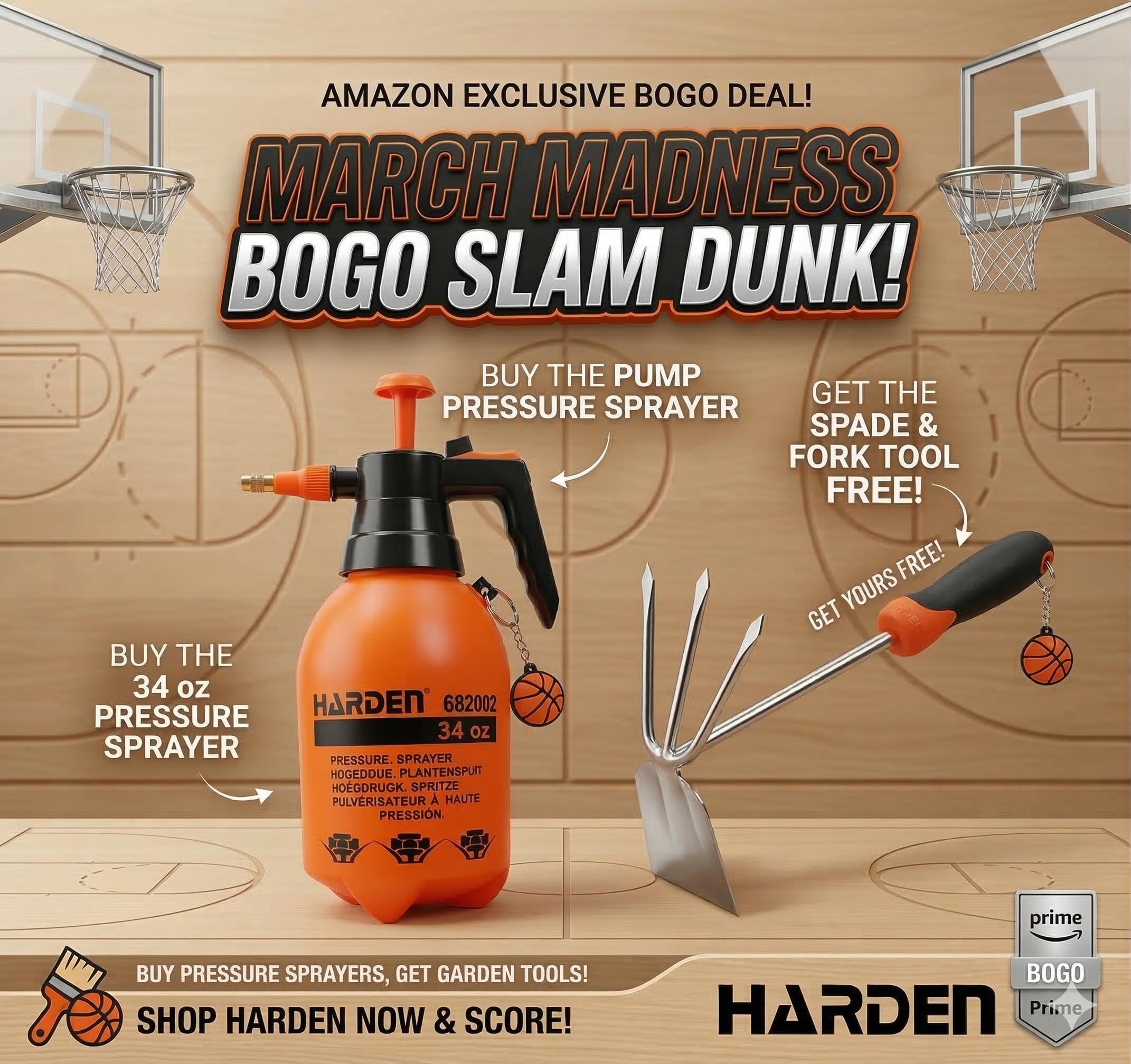 Harden pump sprayer copper nozzle with adjustable pressure for precise mist and spray.