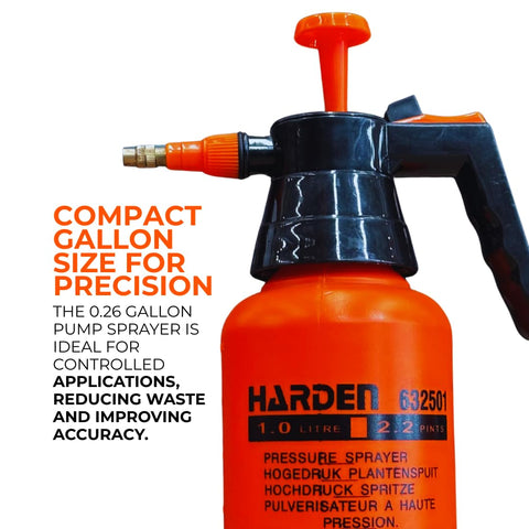 Harden pump sprayer stainless steel pump for lasting durability.