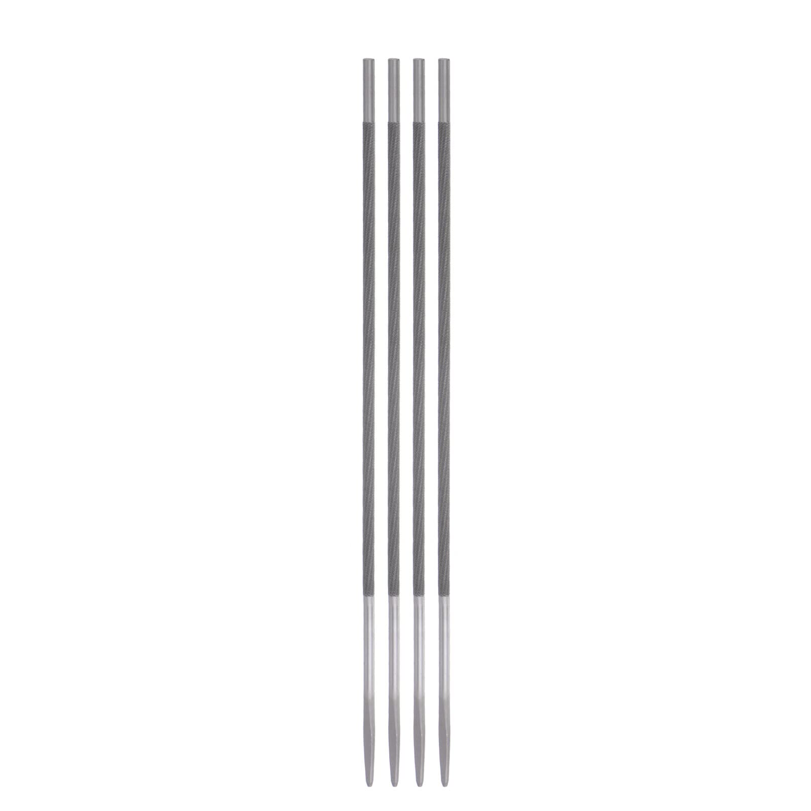 HARFINGTON 4pcs chainsaw file with 4mm round teeth for precise sharpening.