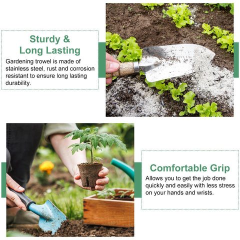 Indoor and outdoor gardening with easy storage using HARFINGTON shovel.