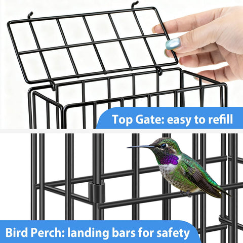 Harhana nest material holder refill easy—slide gate speeds up loading.