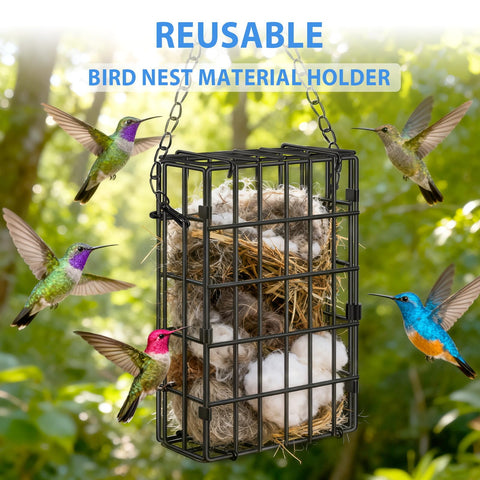 Harhana nest material holder top open—refill in seconds, no tools needed.
