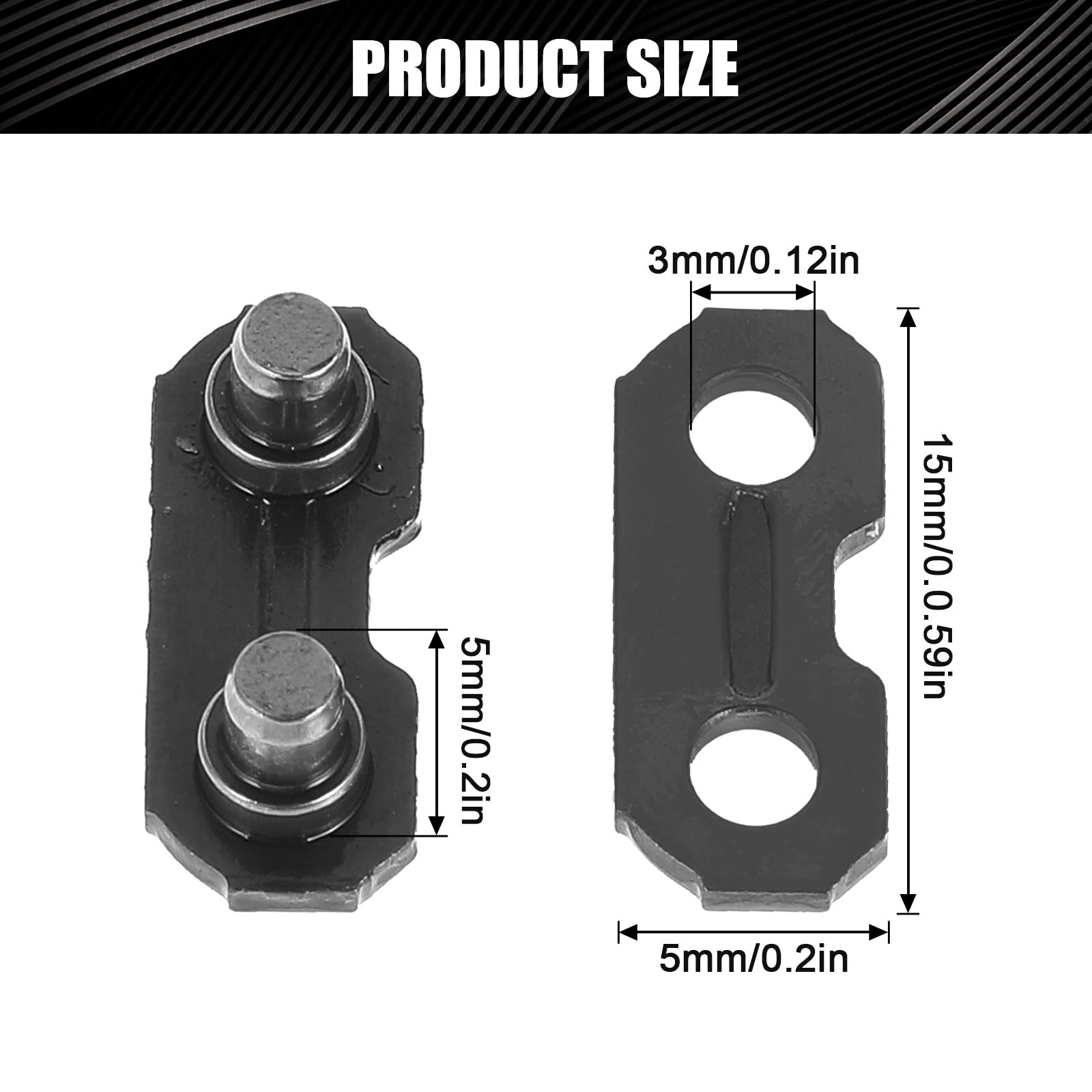 Hariendny chain link preset straps and rivets for fast replacements.