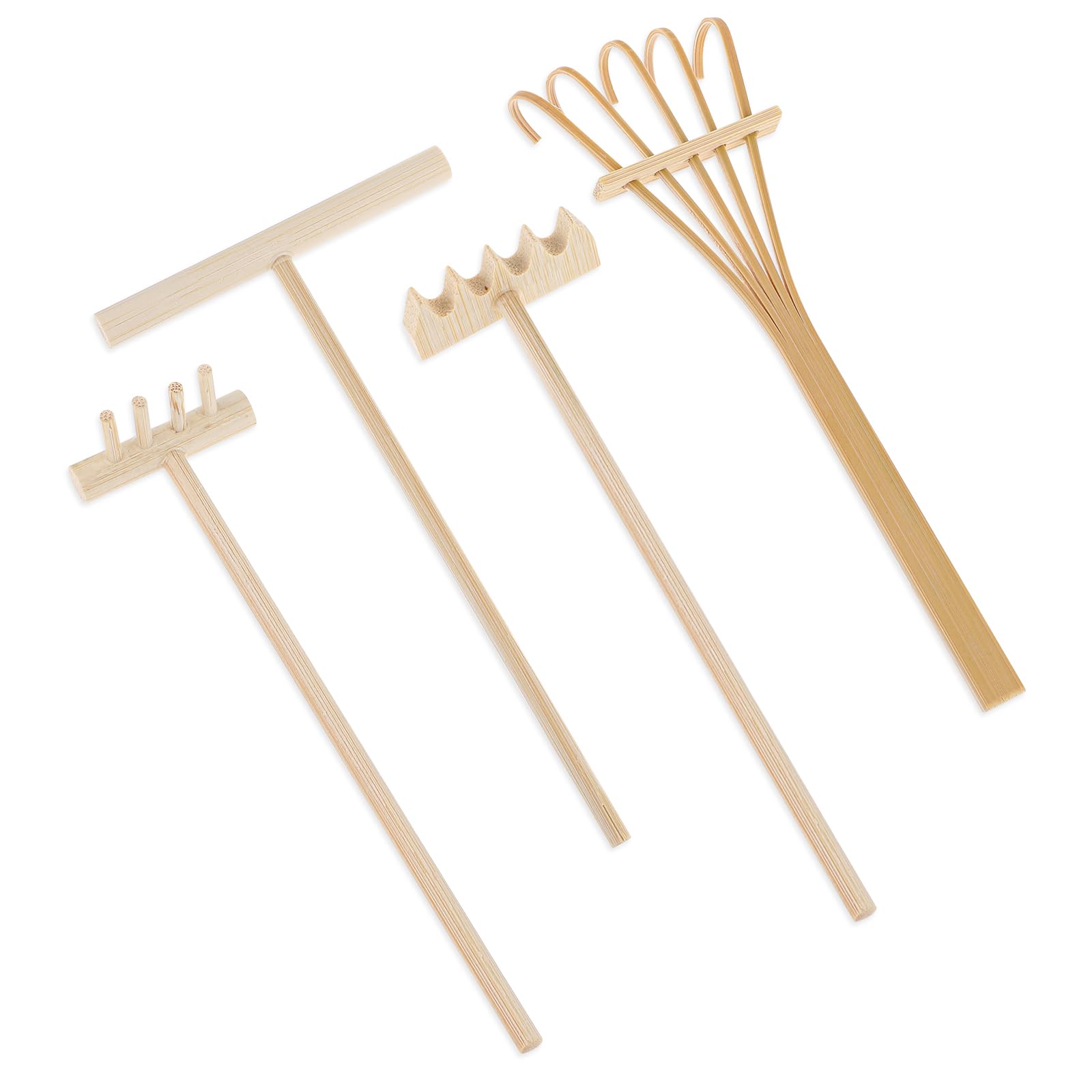 Hariendny four-pack mini zen garden tools packaging for easy gifting and desk decor