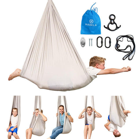 Harkla sensory swing 300lb capacity for safe indoor and outdoor use