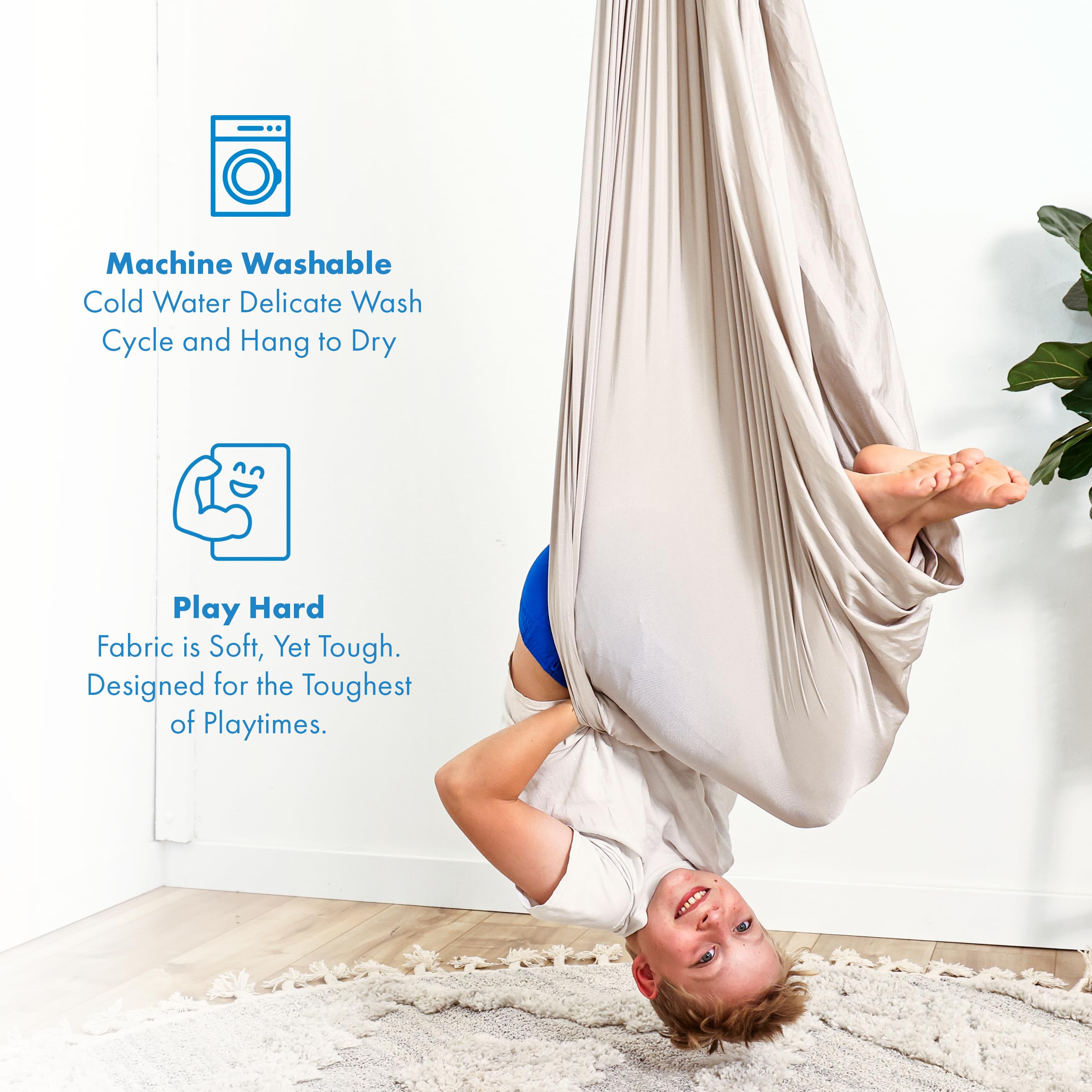 Harkla sensory swing's hug-like calming action supports focus and regulation