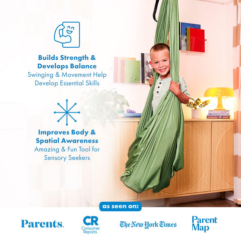 Harkla Sensory Swing includes easy assembly instructions for quick setup.