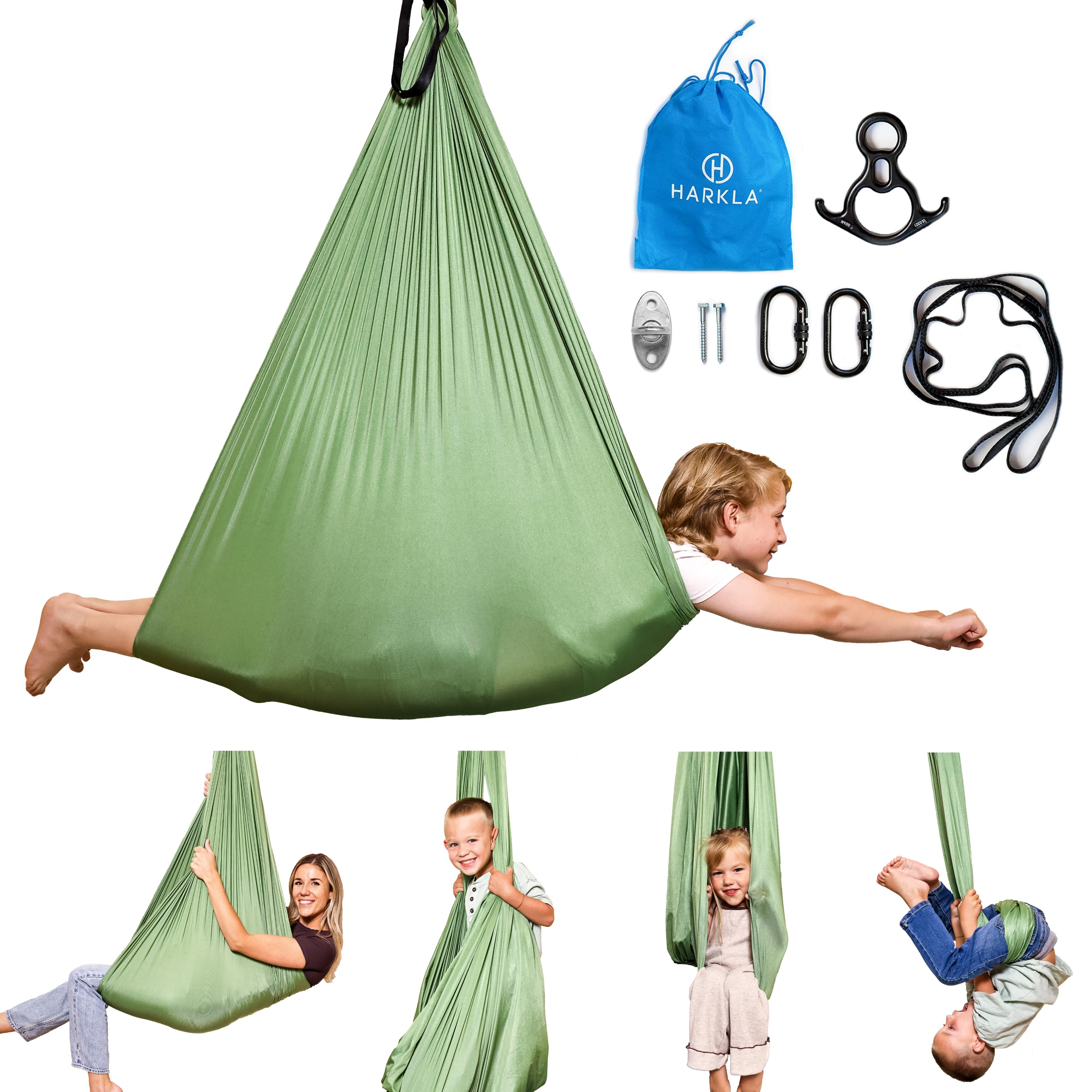 Harkla sensory swing offers hug-like calm for kids and adults.