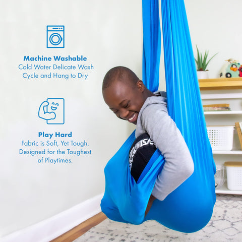 Harkla sensory swing designed for indoor spaces and outdoor versatility