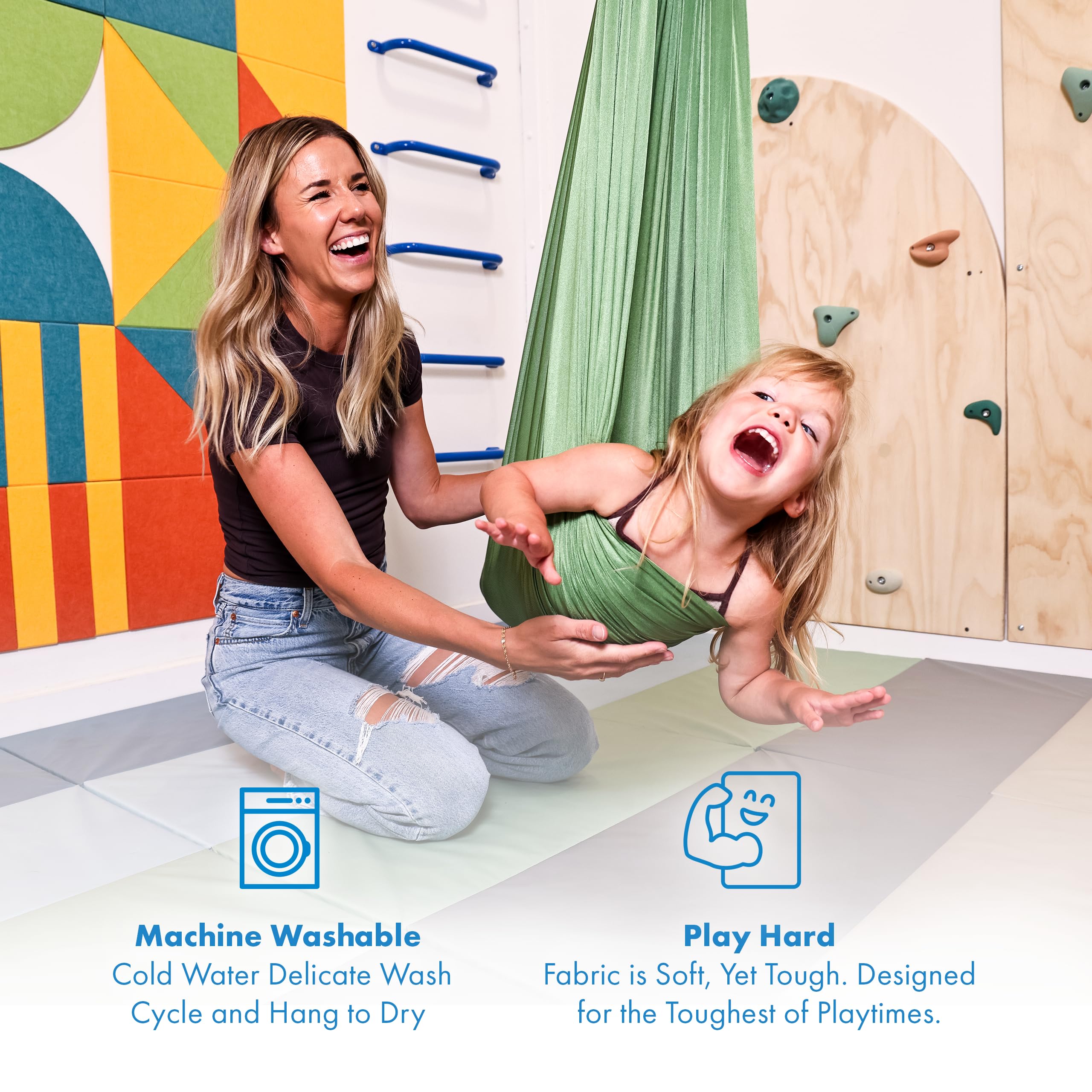Harkla indoor swing is US CPSC certified for added peace of mind.