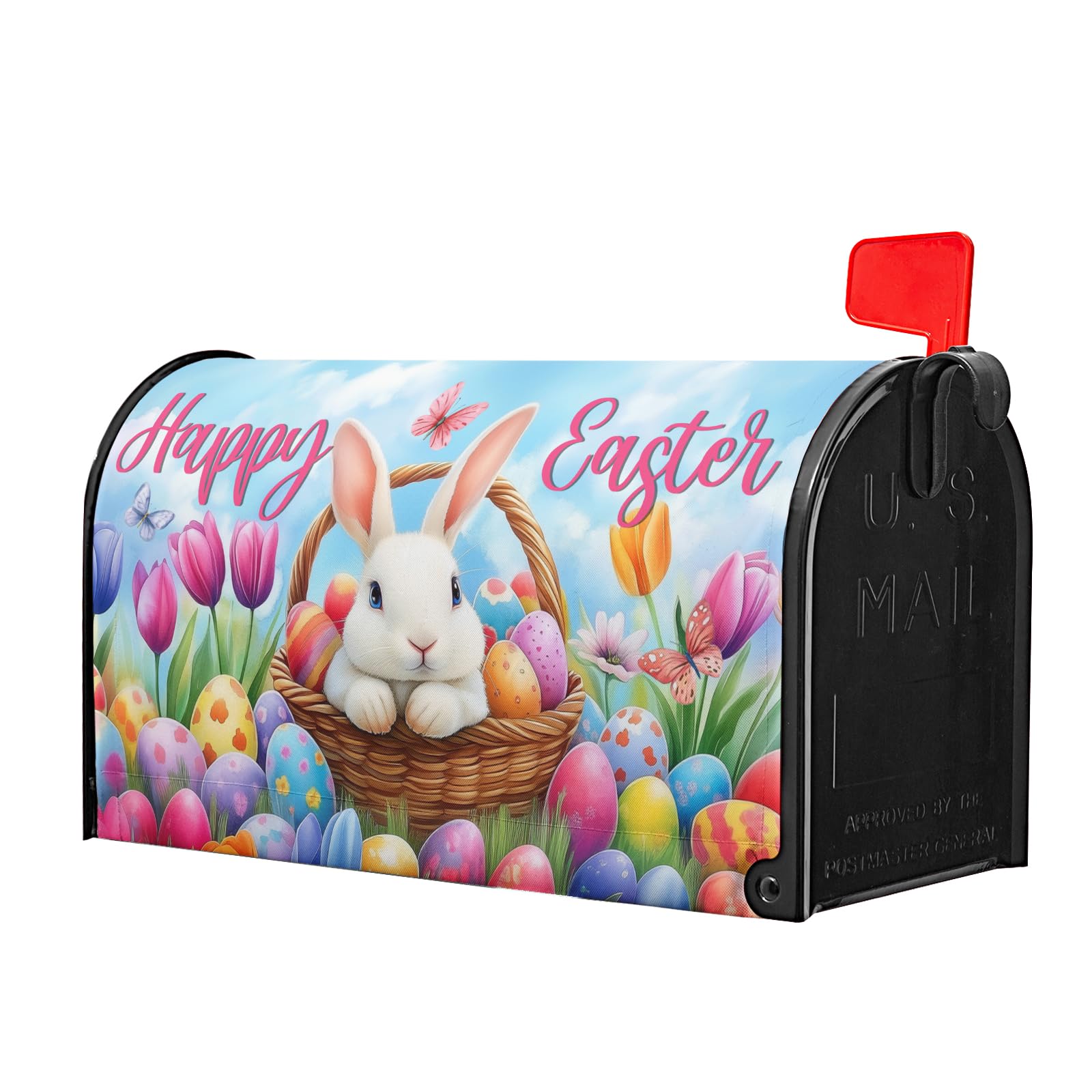 Harooni bunny eggs floral pattern provides unique outdoor spring decor