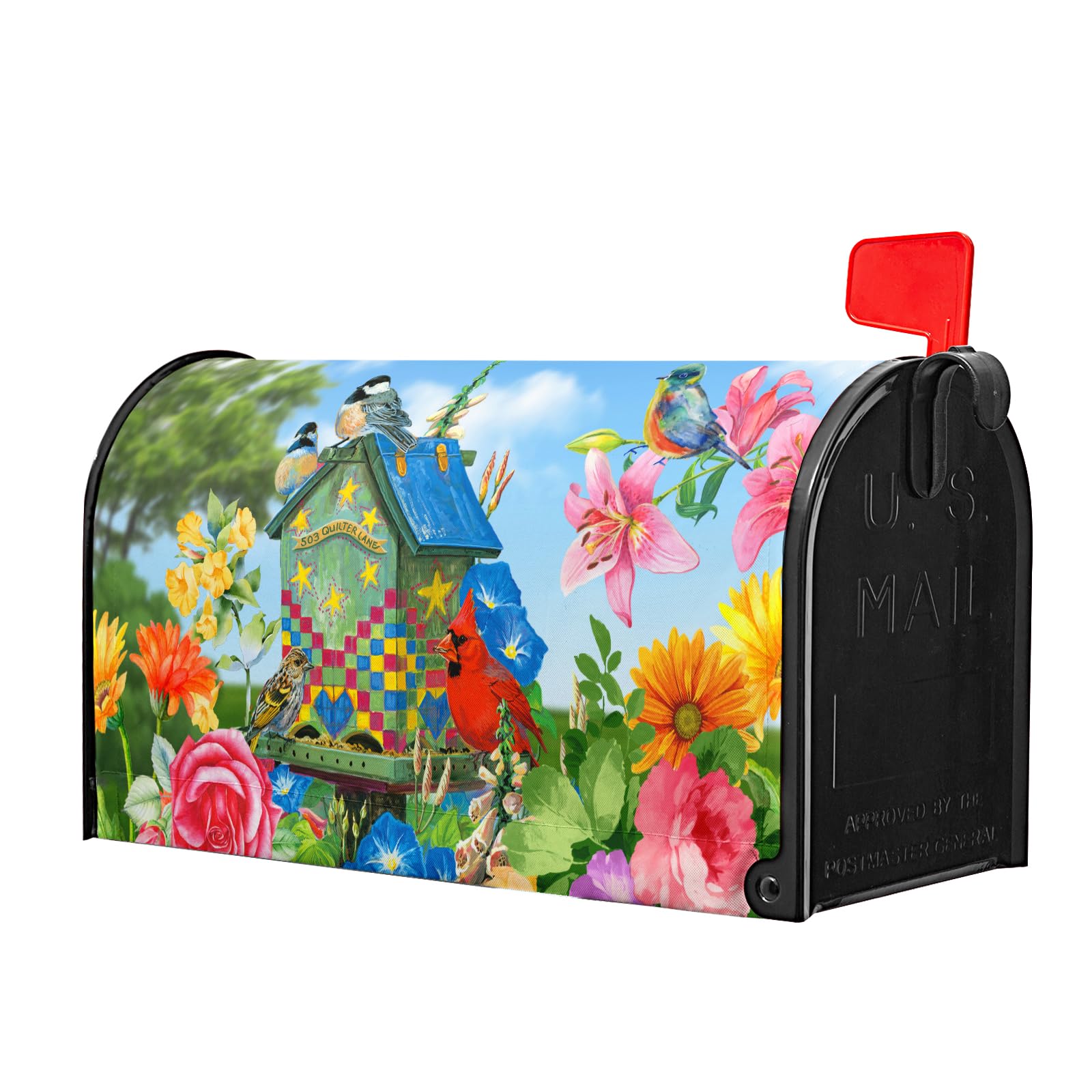 Harooni mailbox cover magnetic ends enable tool-free installation for easy updates.