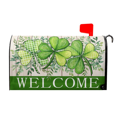Harooni St. Patrick's Day mailbox cover 21x18 with magnetic fit and curb appeal