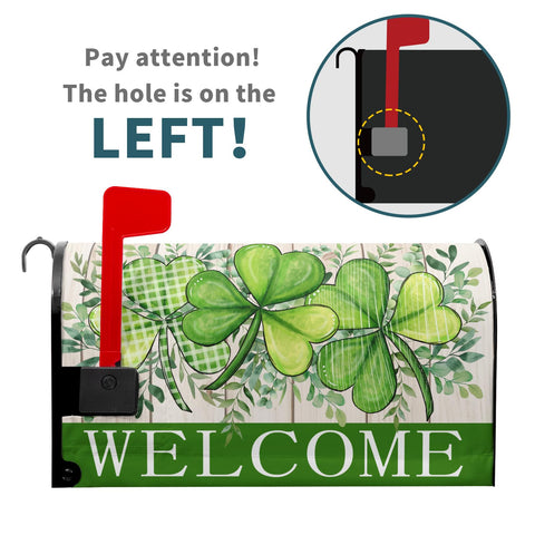 Harooni St. Patrick's Day mailbox cover 25x21 with magnetic closure for quick decorating