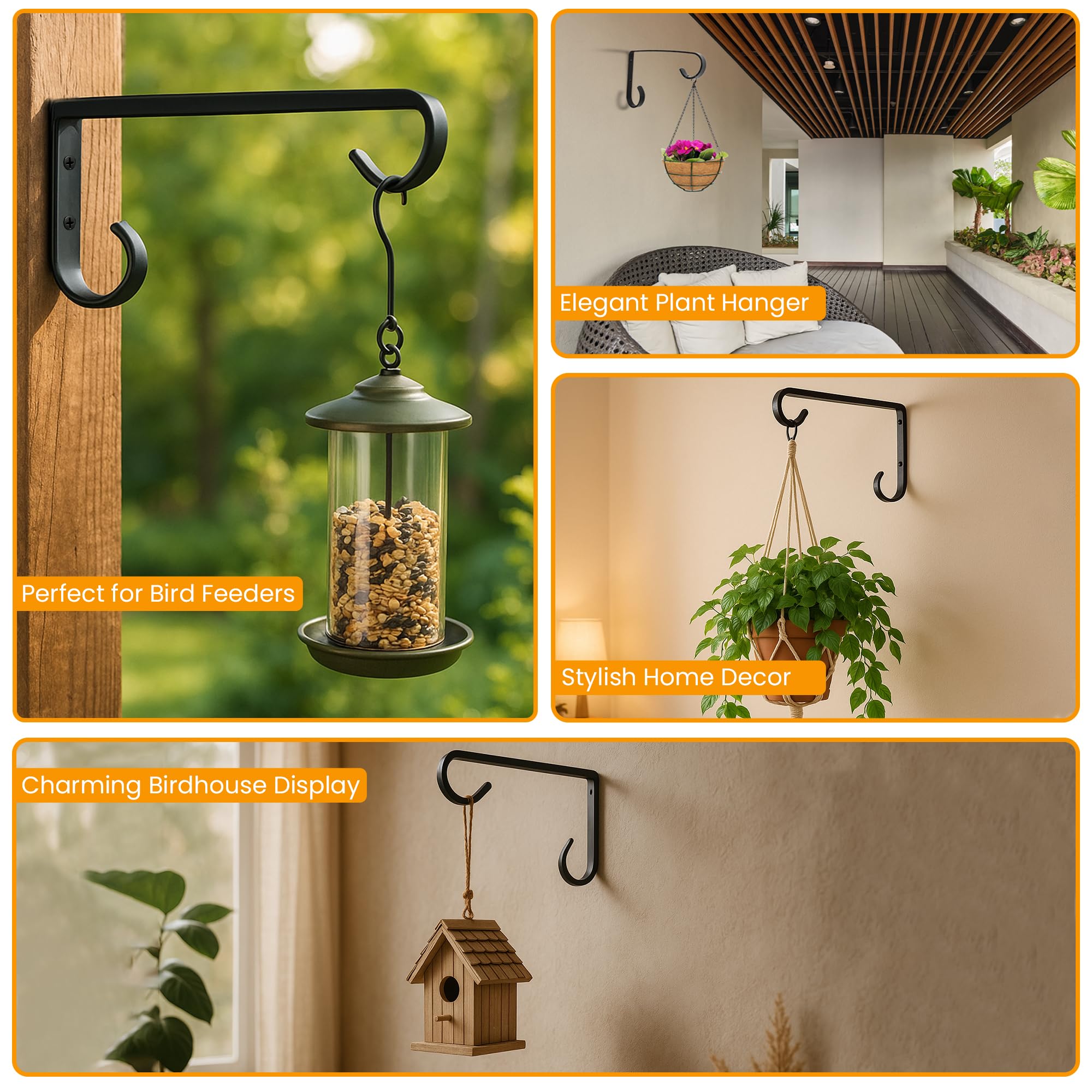 Harrier Hardware bird feeder hanger on sturdy bracket.