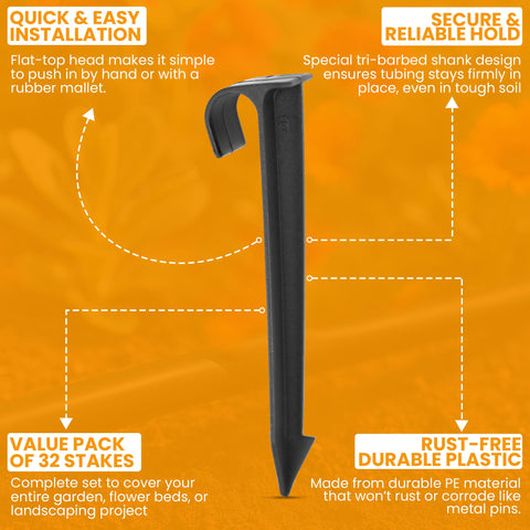 Harrier Hardware flat-topped installation head makes driving stakes quick and clean.