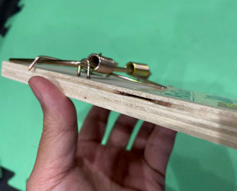 Harrier Hardware sturdy wood-base traps designed for repeated use