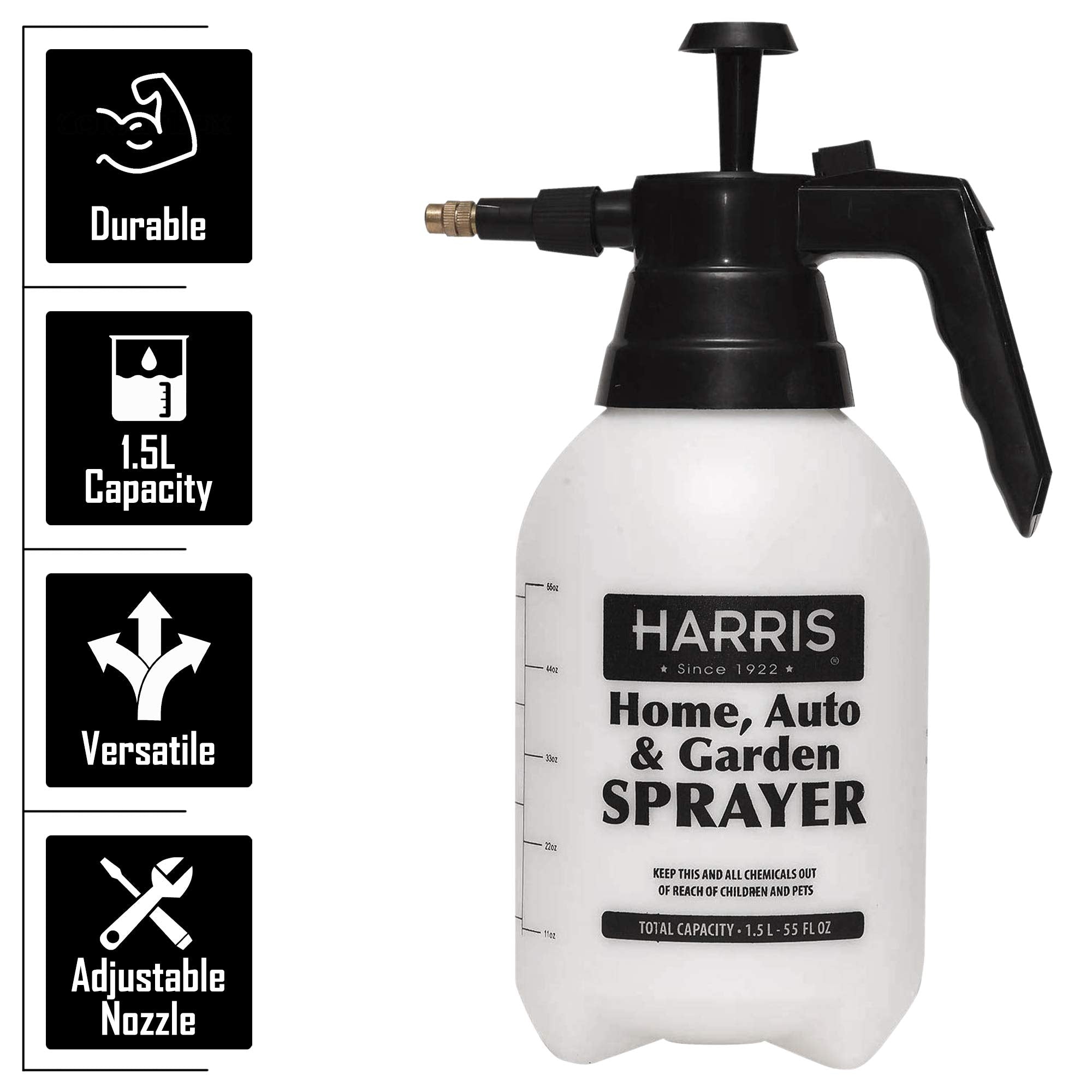 HARRIS adjustable nozzle showing mist to stream control