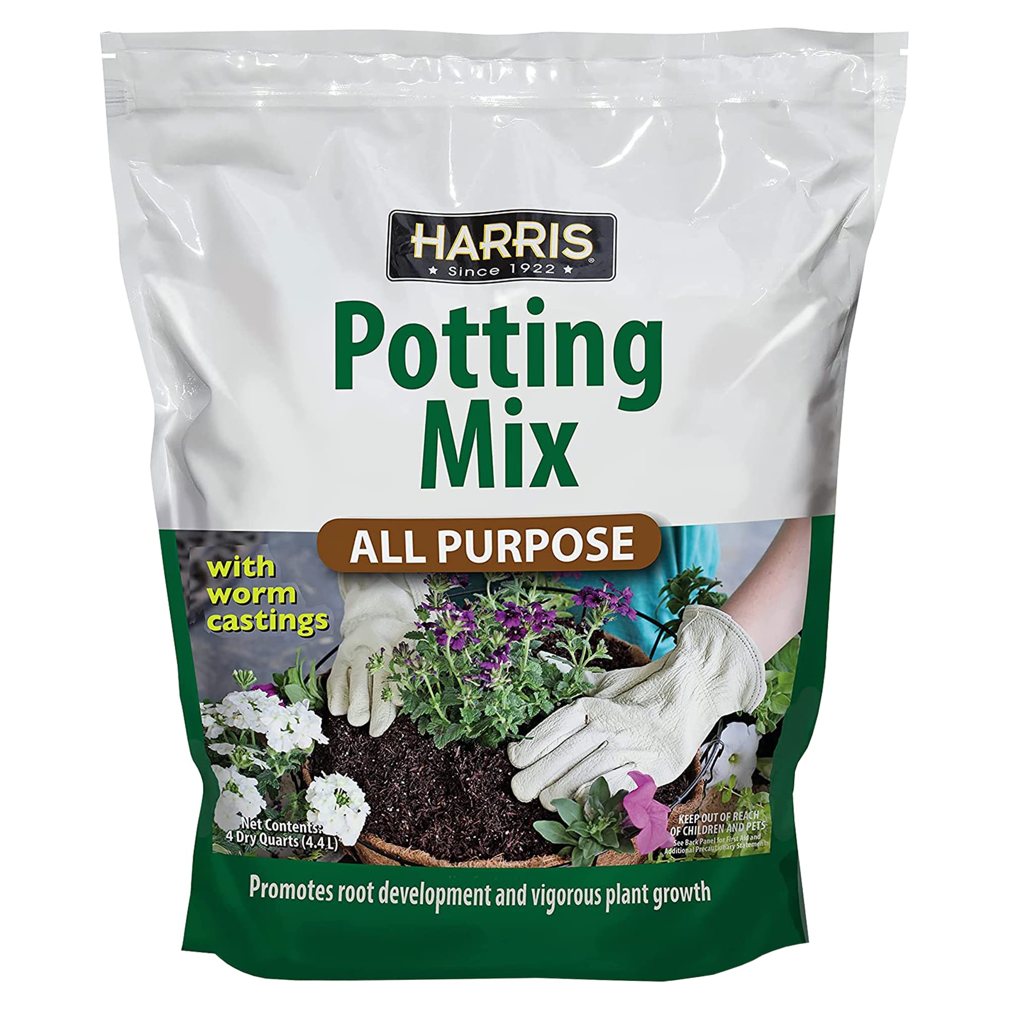 HARRIS all purpose potting soil mix bag front view ideal for container gardening