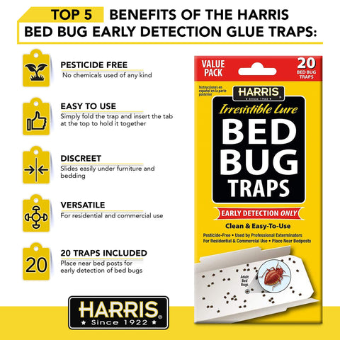 HARRIS discreet trap slides under furniture for covert monitoring.