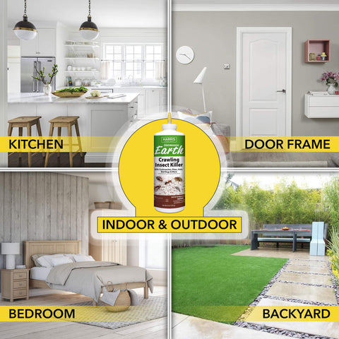 HARRIS diatomaceous earth dust against fleas supports indoor-outdoor protection.