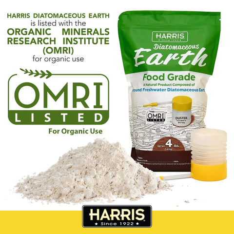 HARRIS diatomaceous earth packaging displayed from Georgia facility