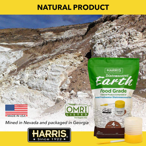 HARRIS diatomaceous earth powder duster included with bag