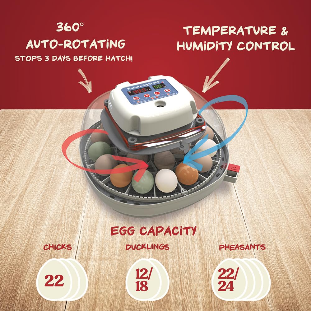 Harris Farms Nurture Right incubator auto turner provides gentle, consistent egg rotation.