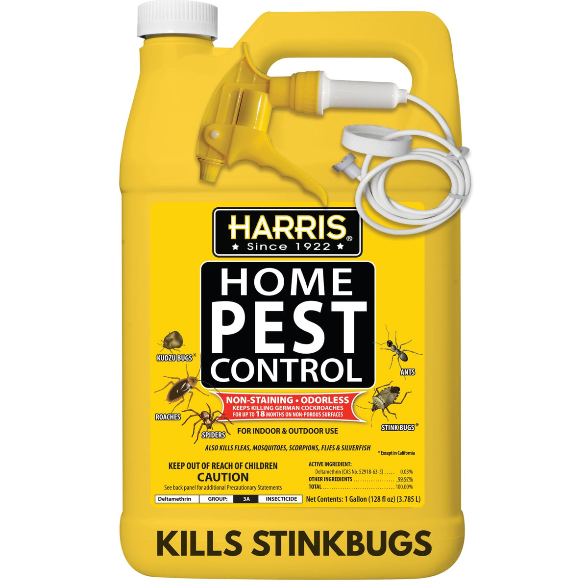 Harris Home Insect Killer bottle in gallon size for repeat indoor treatments