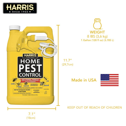 Harris Home Insect Killer non staining fabrics safe formula on surfaces