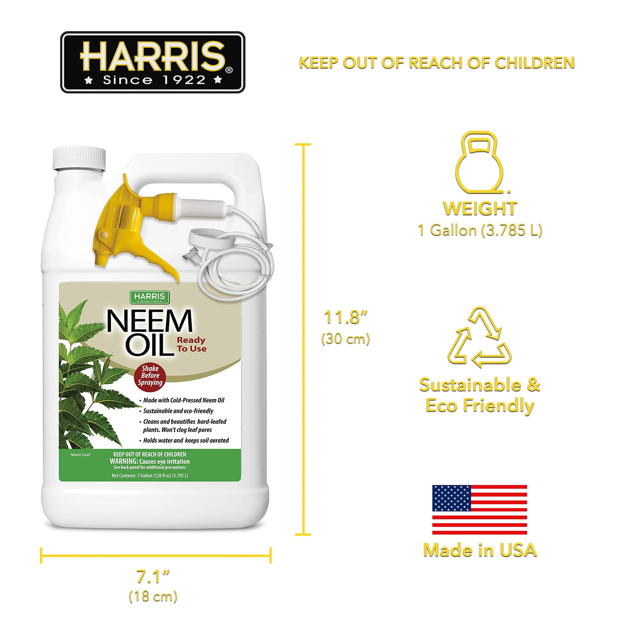 Cold-pressed neem oil droplet imagery for HARRIS Spray