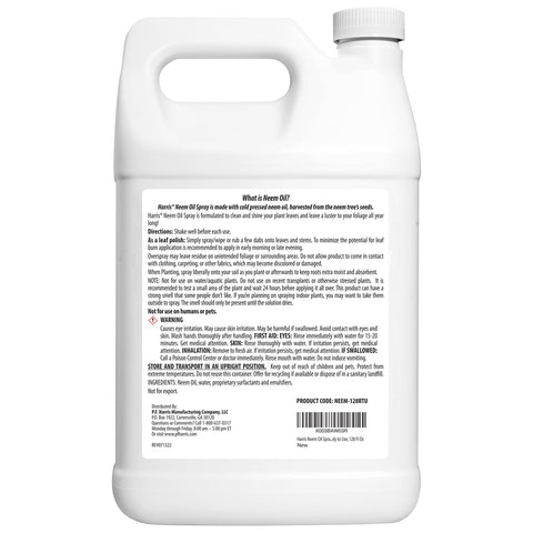Shake before use prompt on HARRIS Neem Oil Spray