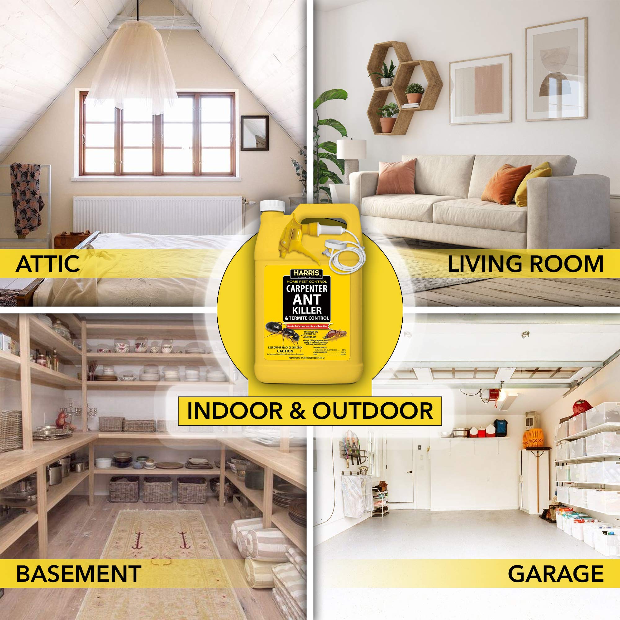 HARRIS Odorless and non-staining formula safe for fabrics and decor.