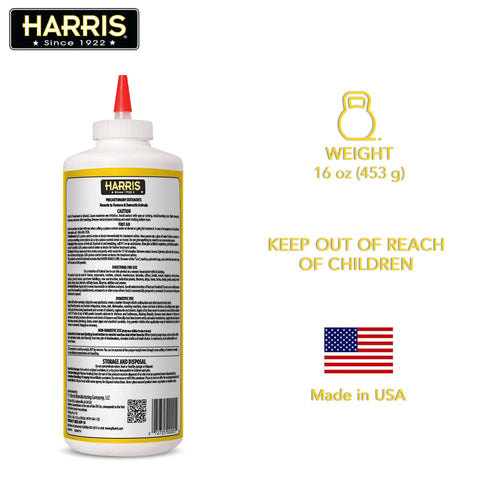 HARRIS powder used in kitchen for pest control near food prep areas.