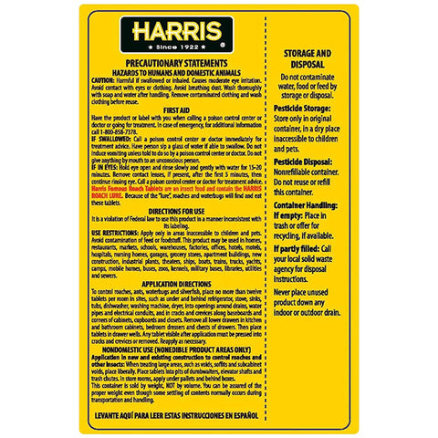 Harris Roach Tablets placed under a drawer for discreet pest control.
