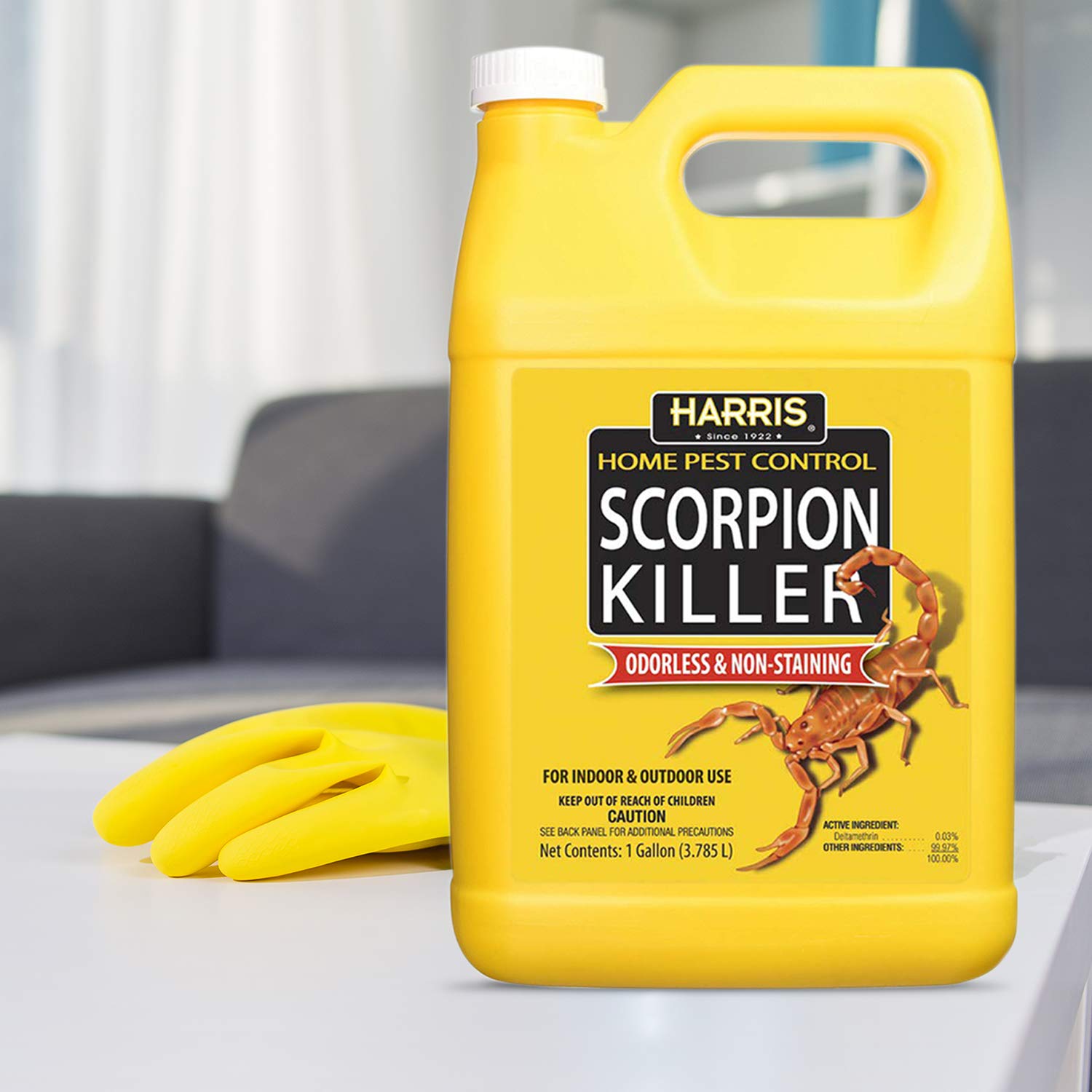 HARRIS Scorpion Killer is EPA-registered for safe indoor residential use.