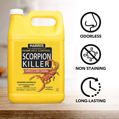HARRIS Scorpion Killer odorless formula preserves fabrics during treatment.