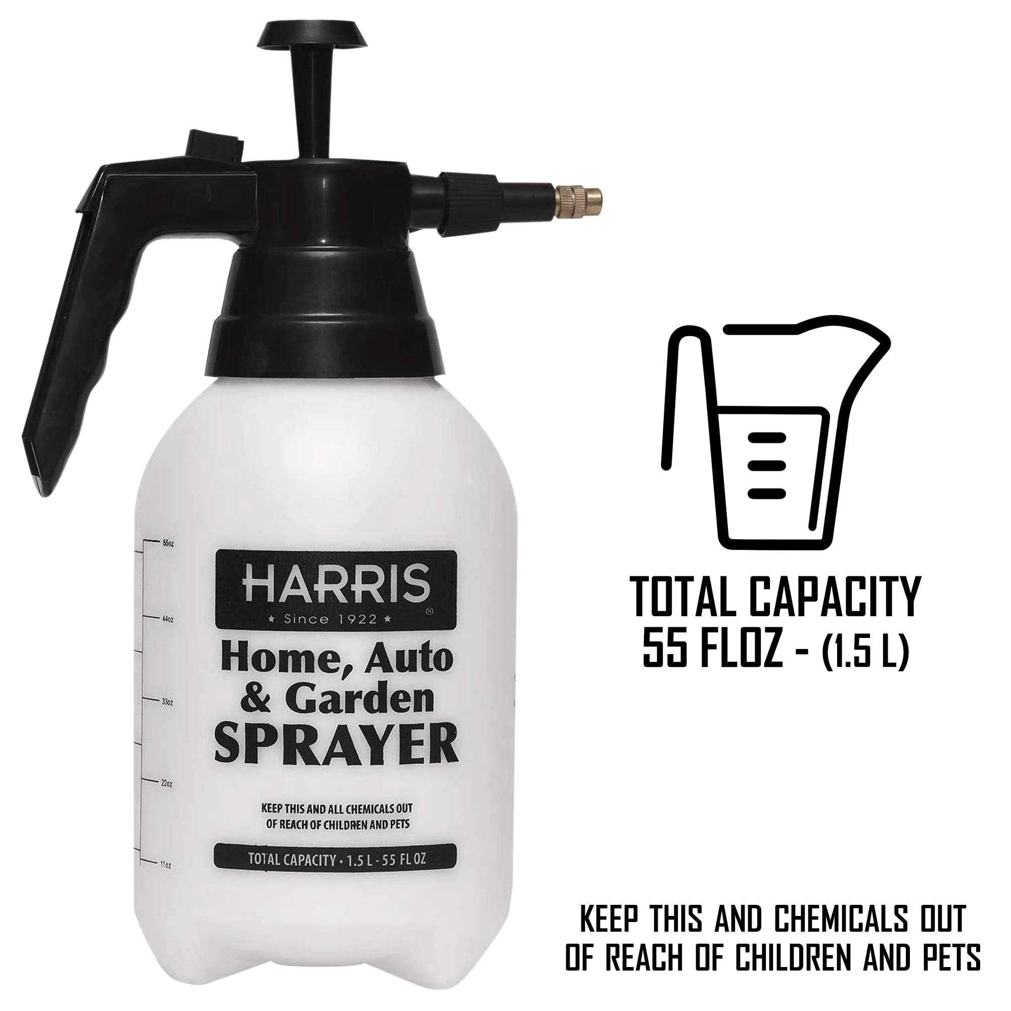 HARRIS bottle with side measurement marks for quick mixes