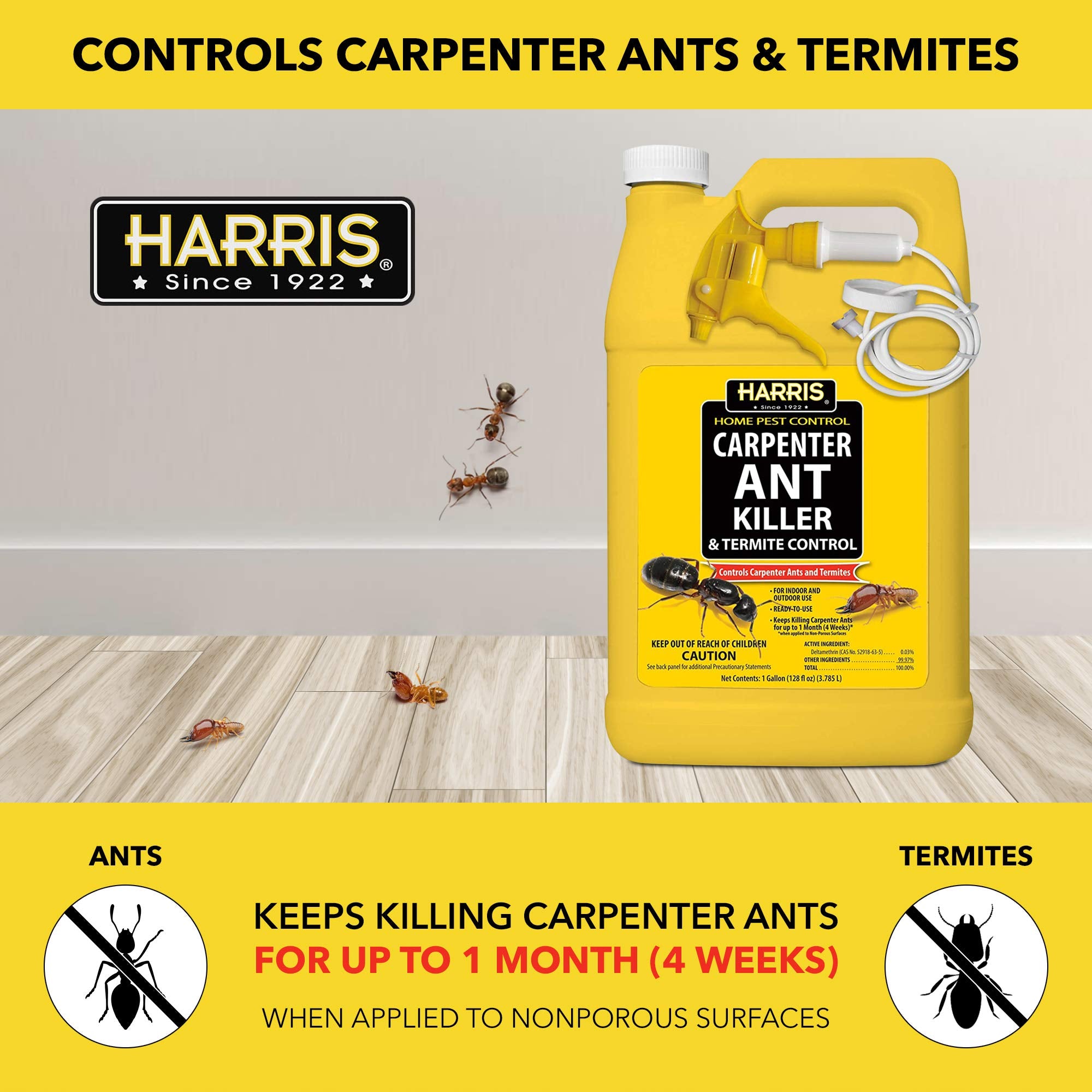 HARRIS Termite Control outdoors application around foundations.