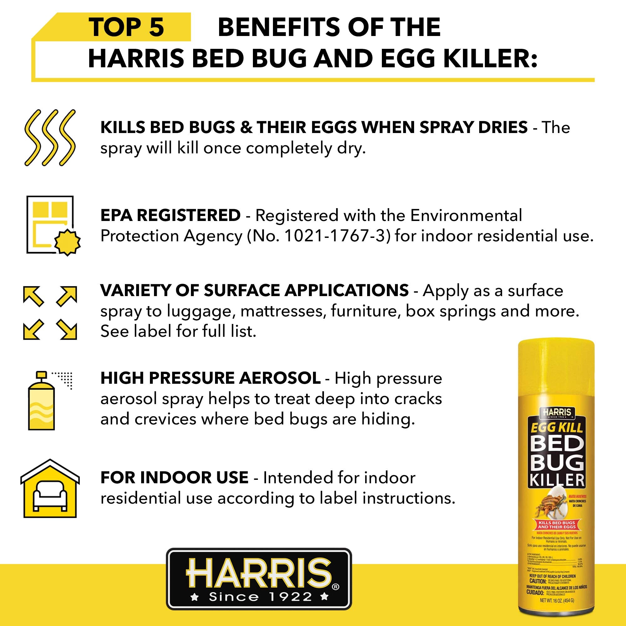 Treat luggage, mattresses, and furniture with high-pressure spray
