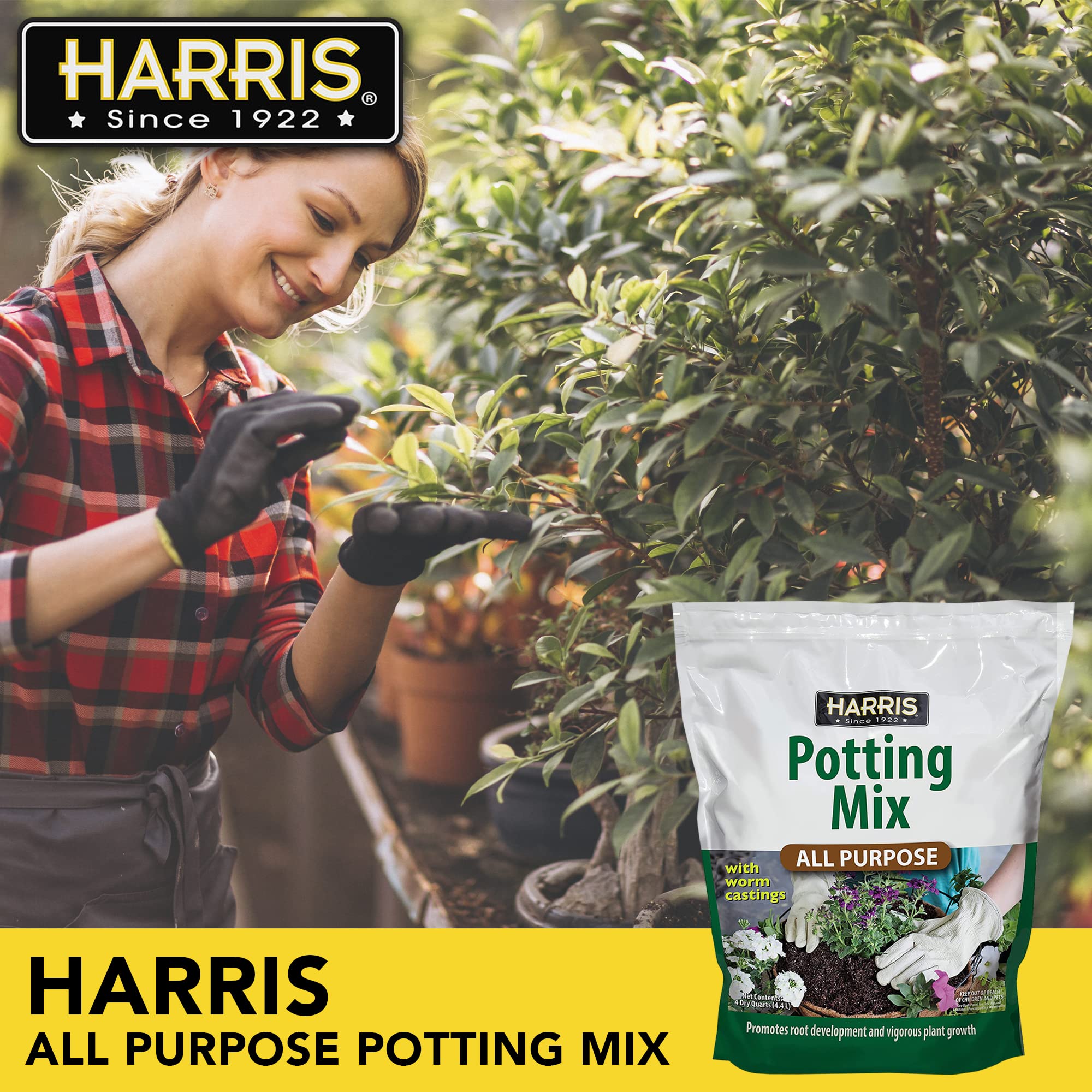 HARRIS worm castings close-up highlighting plant nutrition benefits