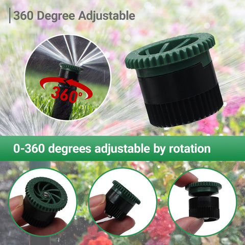 HARSKIYER 360° spray pattern ensures uniform lawn coverage.