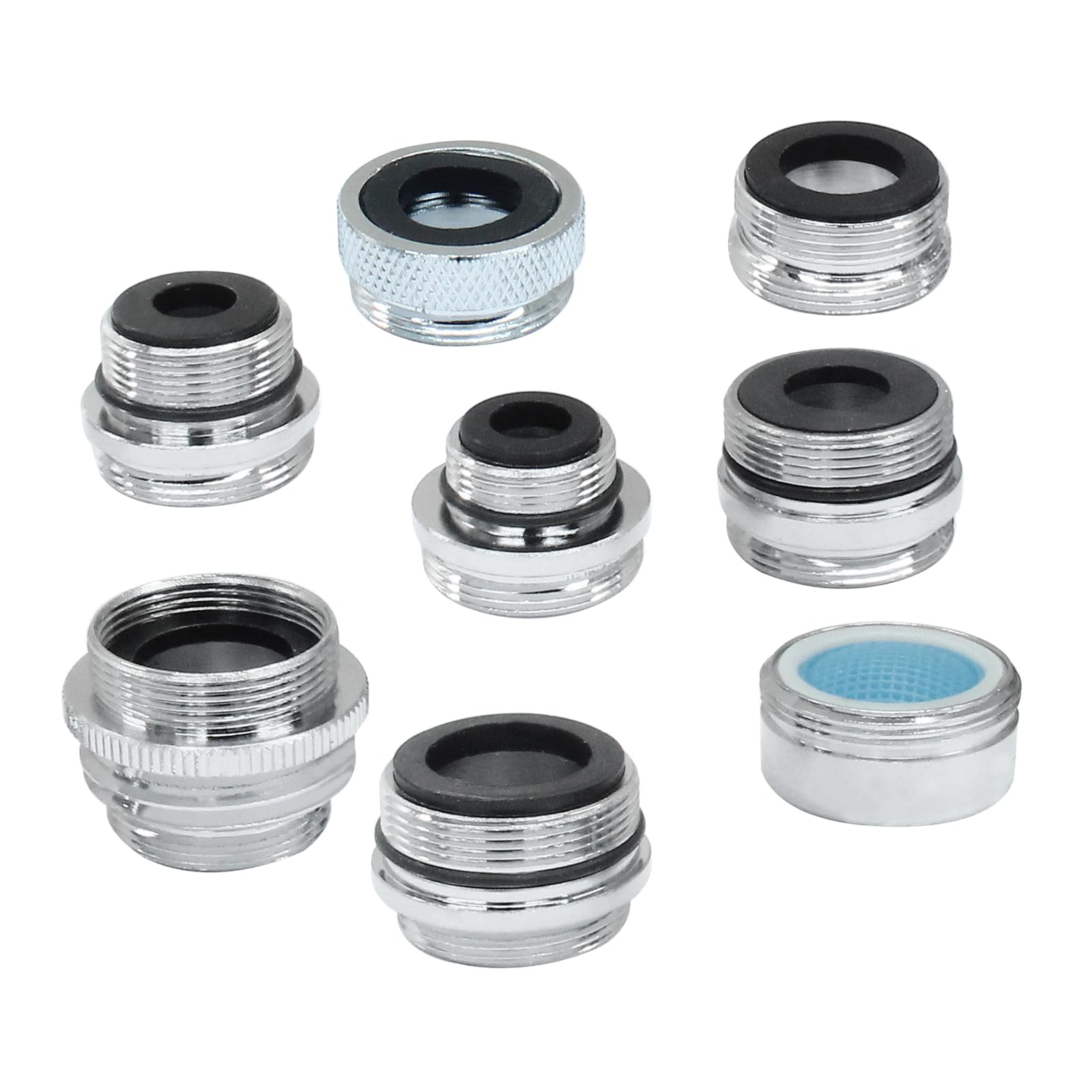 HARSKIYER brass faucet adapters close-up highlighting durable construction.