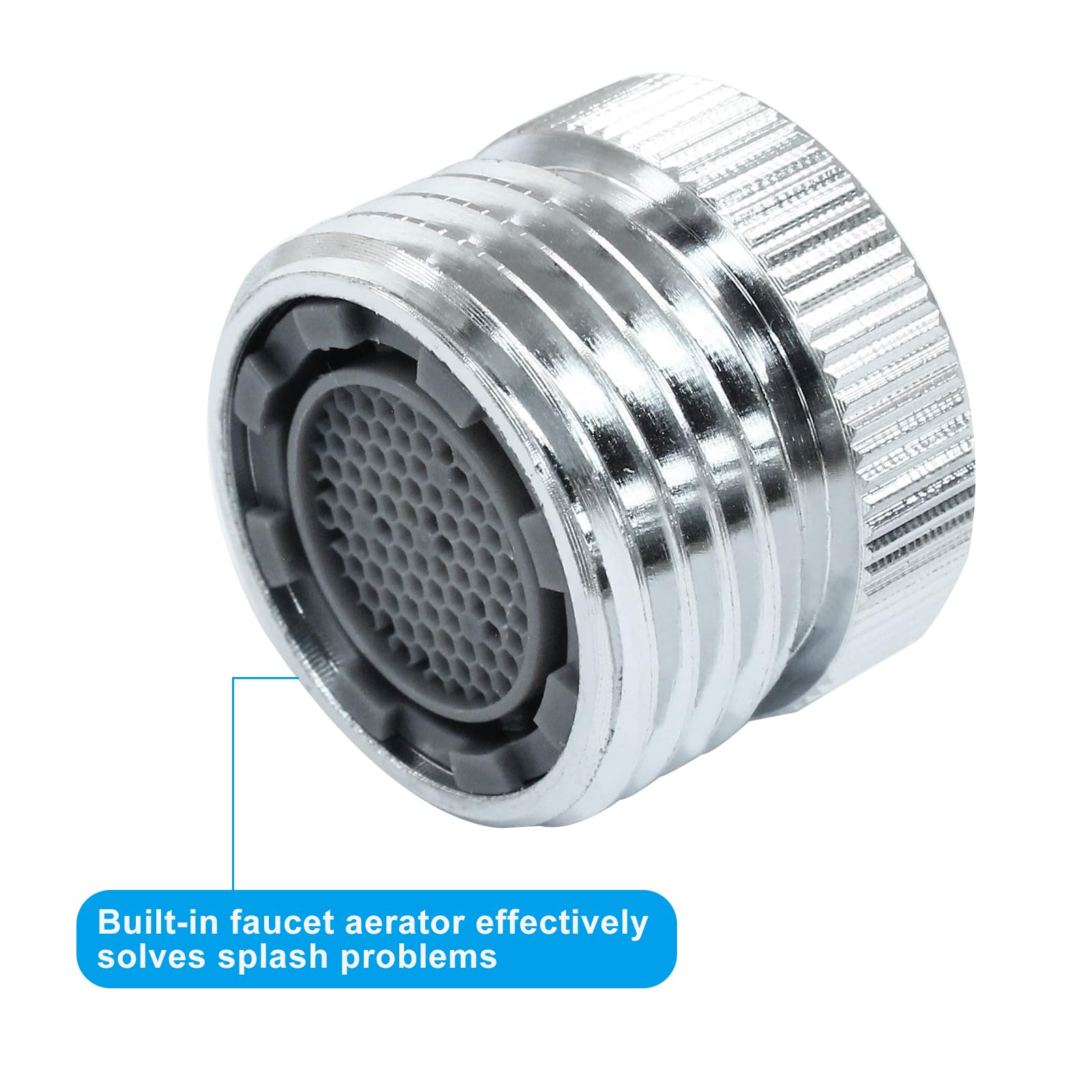 HARSKIYER adapter fits common faucet threads for broad compatibility.