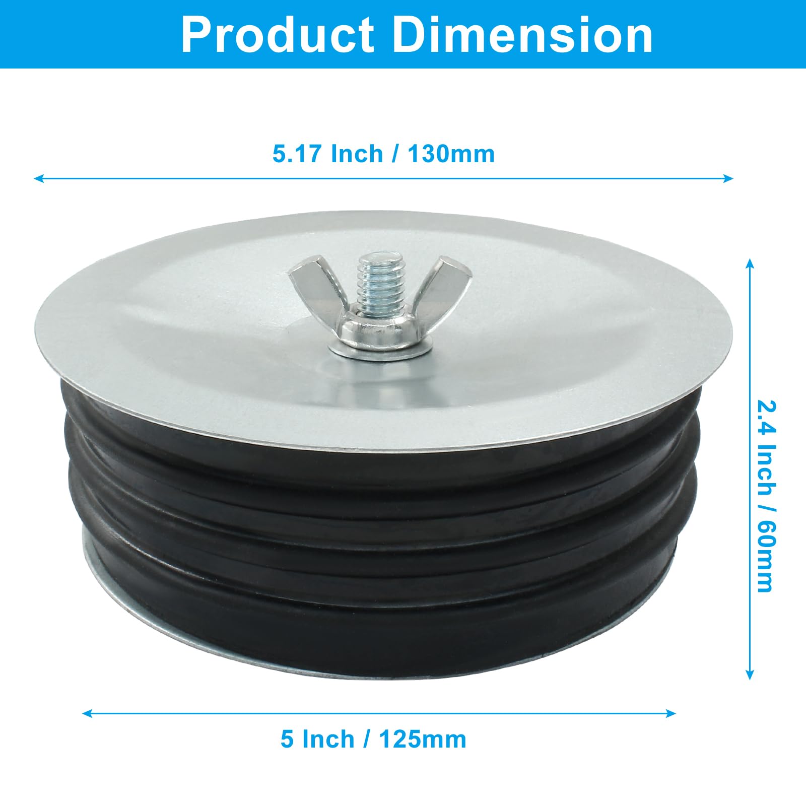 HARSKIYER sewer cap with wing nut enables quick installation and reliable sealing.