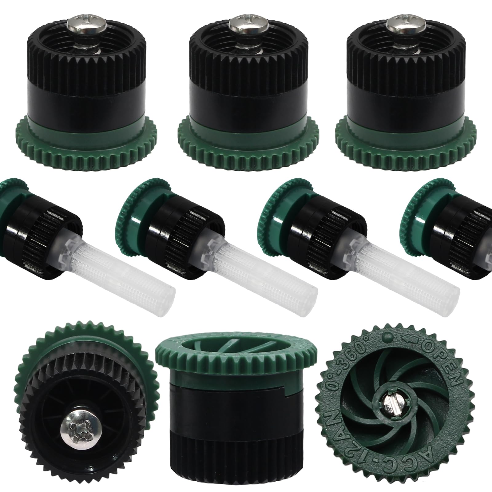 HARSKIYER variable arc nozzle with twist-top for 0-360° coverage.